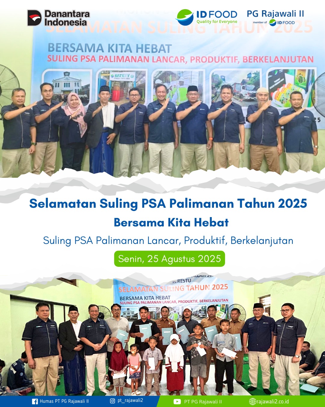 Selamatan Suling PSA Palimanan: Bersama Kita Hebat, Lancar, Produktif, Berkelanjutan